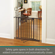 matte bronze arch pet gate, view 6 - MRSLM