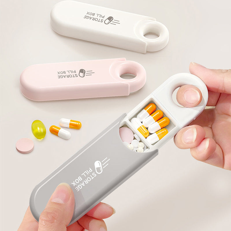 portable 3 compartment pill box, view 6 - MRSLM