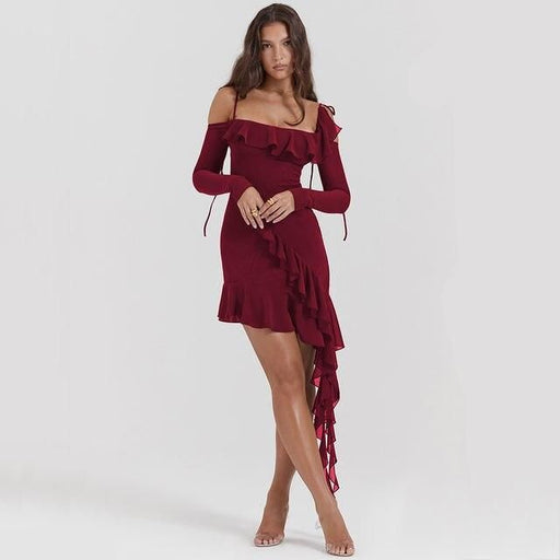 backless ruffle mini dress - MRSLM