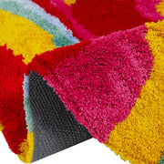 colorful psychedelic round tufted rug, view 7 - MRSLM