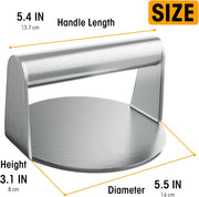 stainless steel hamburger meat press, view 7 - MRSLM