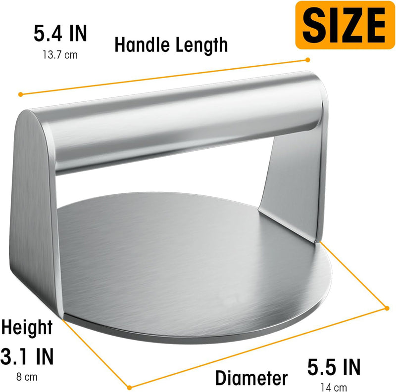 stainless steel hamburger meat press, view 7 - MRSLM