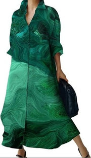 women's loose printed dress, view 7 - MRSLM