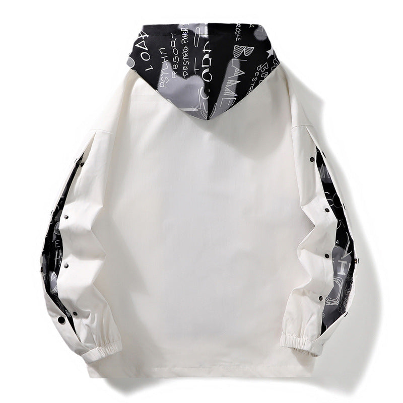 Herrenjacke mit kontrastfarbenen Ziernähten