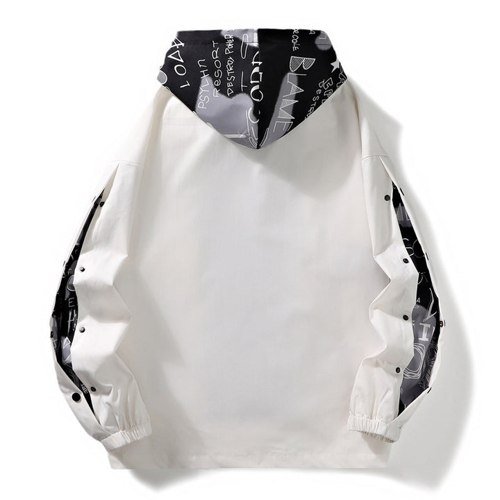 Herrenjacke mit kontrastfarbenen Ziernähten