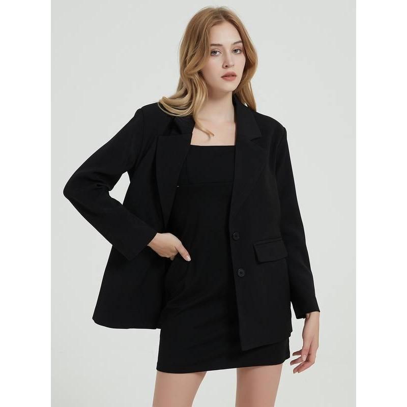 black blazer coat, view 4 - MRSLM