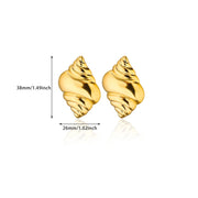 geometric conch stud earrings, view 2 - MRSLM