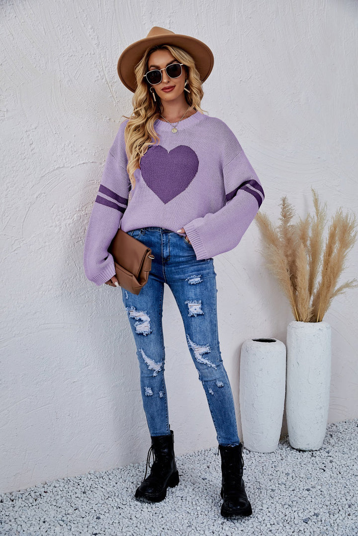 Women's Pullover Long Sleeve Love Sweater