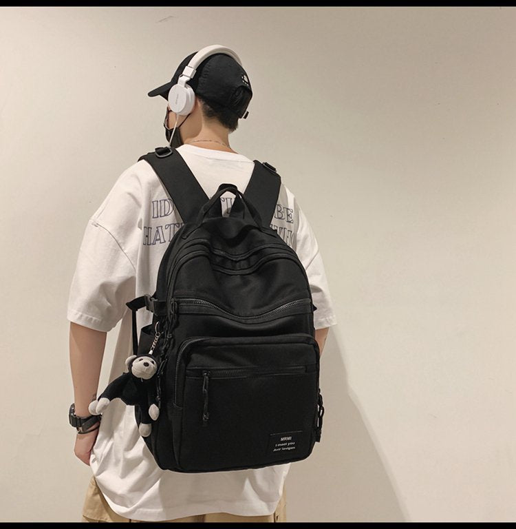 College Students Double-shouldered Male Gender-neutral Tooling Wind Hip-hop Sports Street Schoolbag