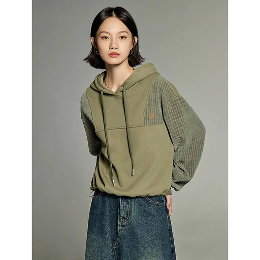 women's fleece hooded pullover, view 2 - MRSLM