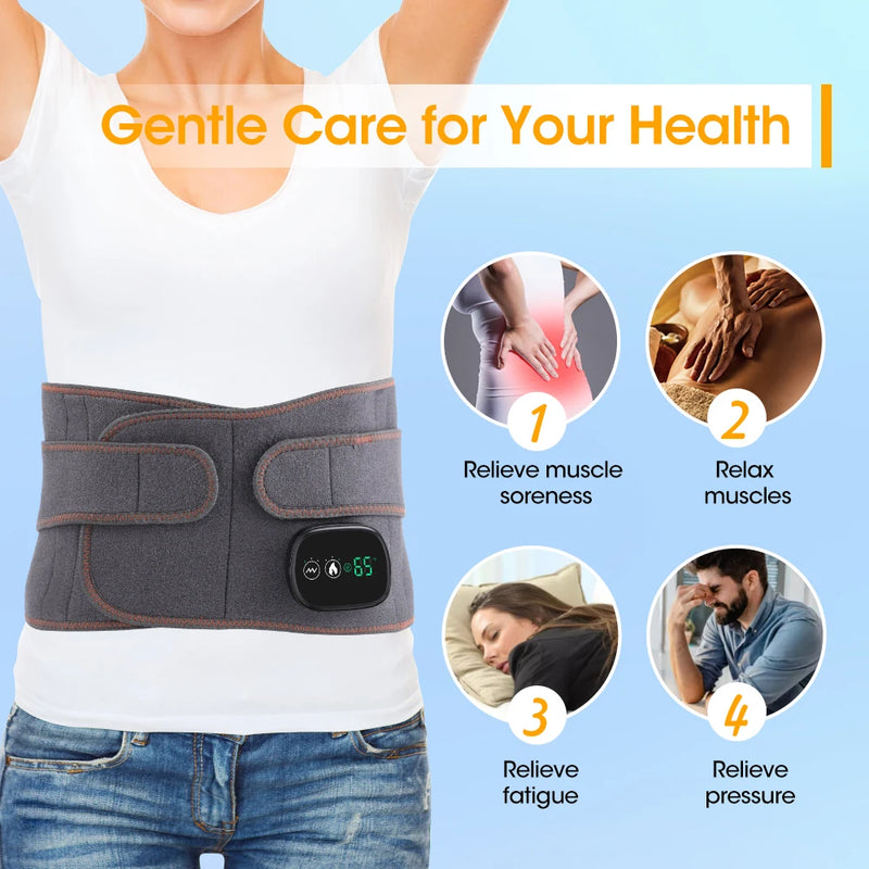 Rechargeable vibration and heating belt, view 2 - MRSLM