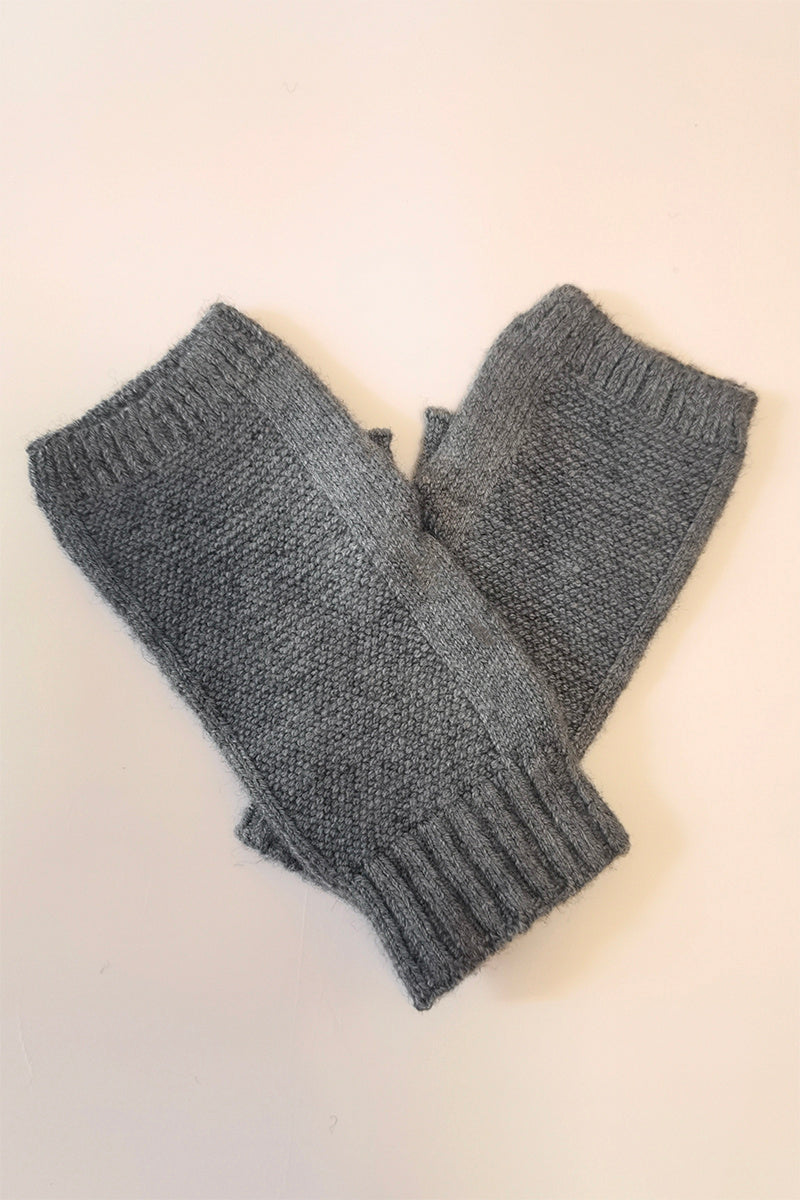 wool cashmere half finger gloves, view 3 - MRSLM