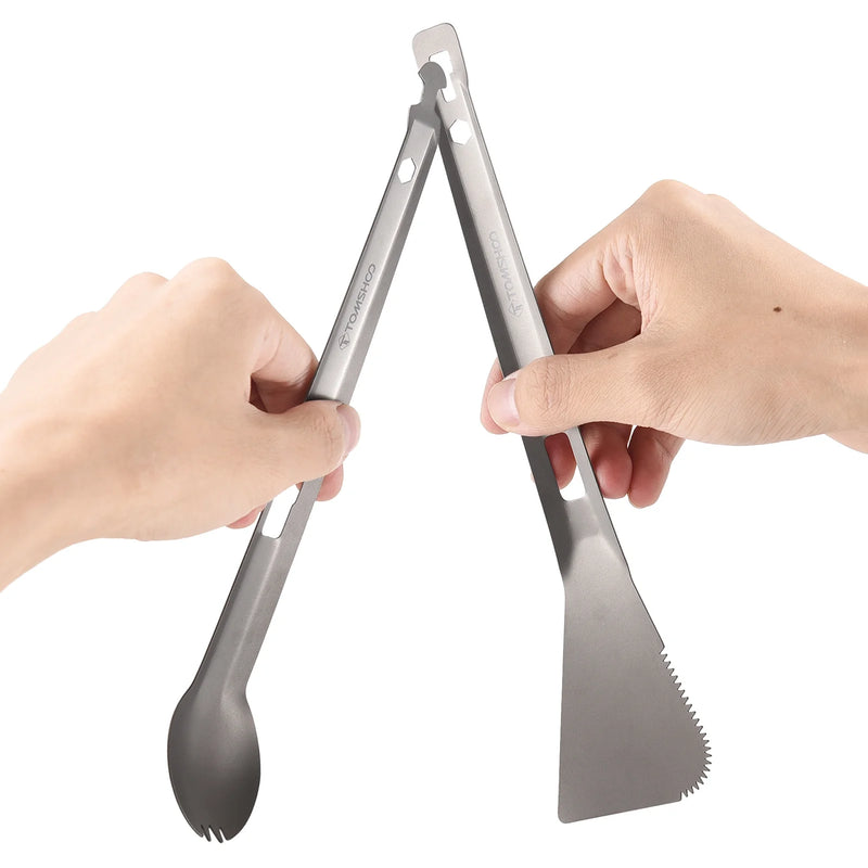 Mehrzweck-Campingbesteck-Set aus Titan