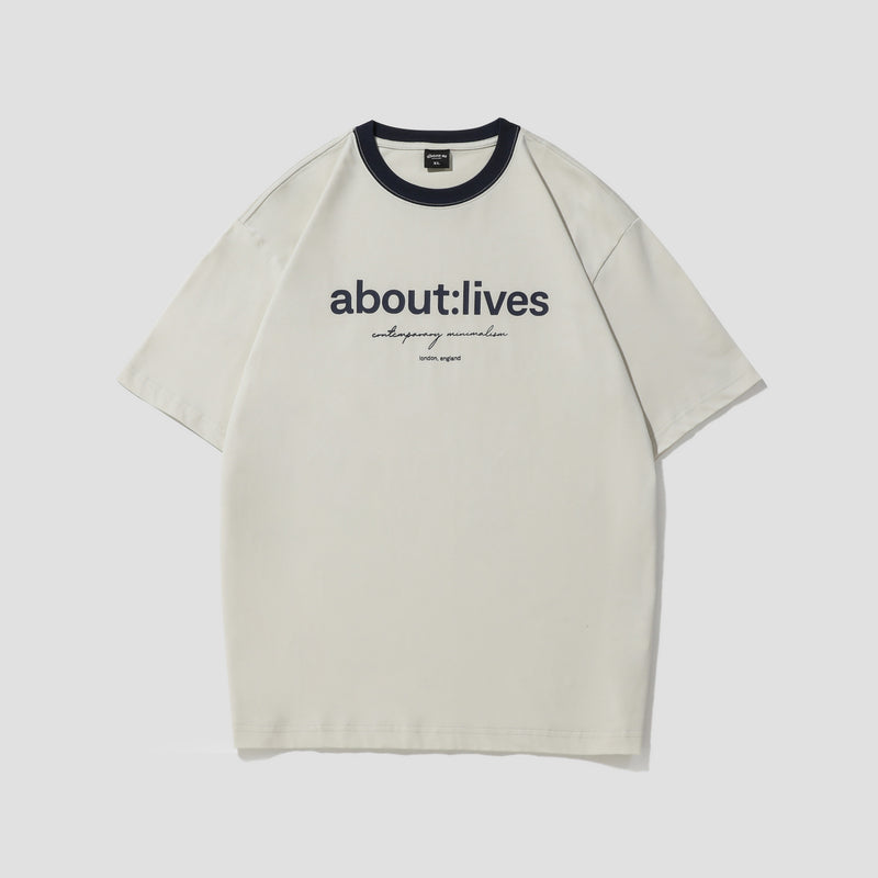 Simple Multicolor Printing Round Neck Short Sleeve T-shirt For Men