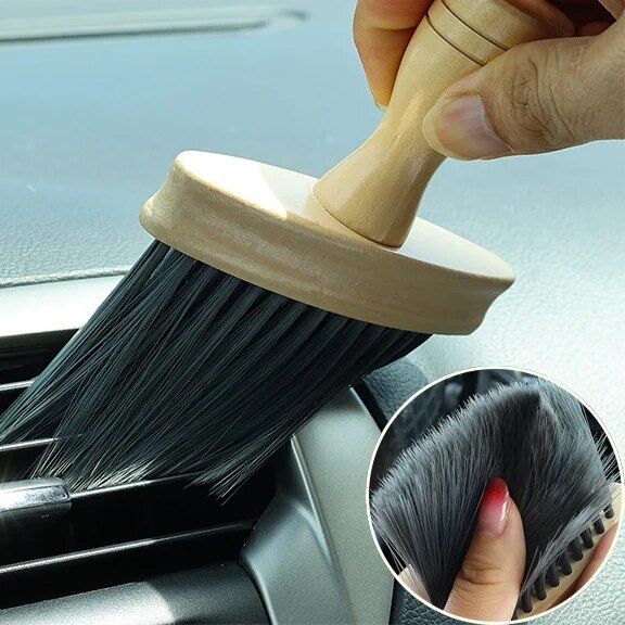 Compact Car Interior Soft Detail Brush for Dashboard & Air Outlets