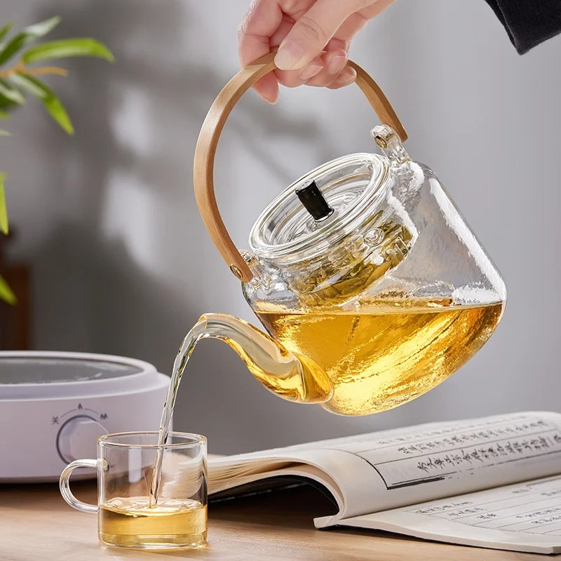 chinese steamed glass teapot set, view 6 - MRSLM