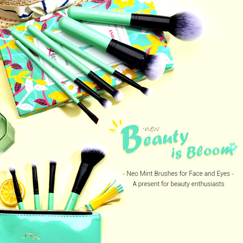 10-piece citrus makeup brush set, view 3 - MRSLM