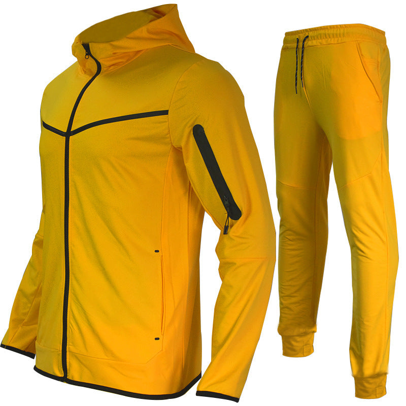 men's hooded sportswear top and trousers set, view 4 - MRSLM