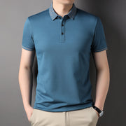 men's polo collar thin T-shirt, view 4 - MRSLM