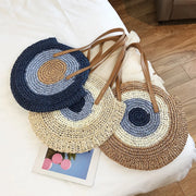 woven straw beach tote, view 5 - MRSLM