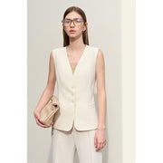 v-neck slim sleeveless vest, view 2 - MRSLM