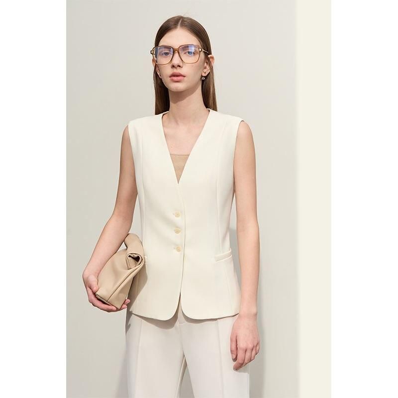 v-neck slim sleeveless vest, view 2 - MRSLM