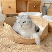 Handmade bamboo weaving cat and puppy bed - MRSLM
