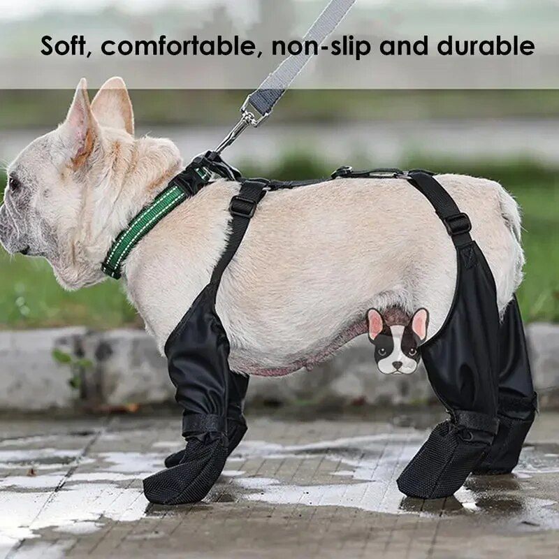 adjustable waterproof dog shoes, view 3 - MRSLM