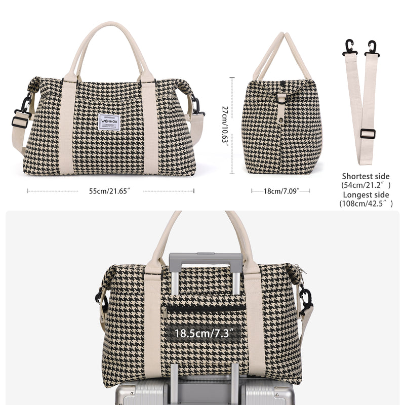 waterproof nylon duffel tote for women, view 9 - MRSLM
