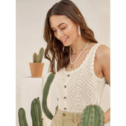 crochet knit chic tank top, view 6 - MRSLM