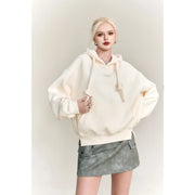 Plus size geometric hooded fleece hoodie, view 2 - MRSLM