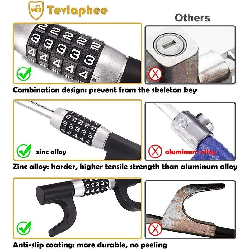 Extendable Keyless Steering Wheel Lock