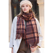 imitation cashmere plaid winter scarf, view 9 - MRSLM