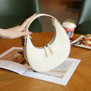 leather moon-shaped shoulder bag, view 4 - MRSLM