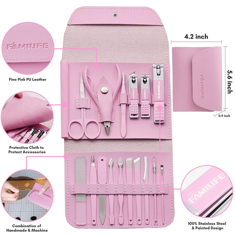 Conjunto de manicure com 16 peças