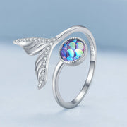 ladies sterling silver fish tail ring, view 3 - MRSLM