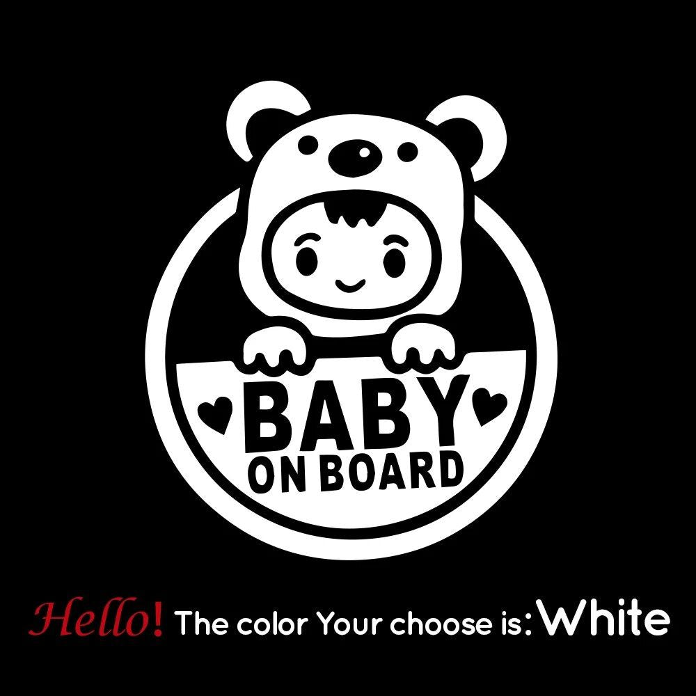 Reflective 'Baby on Board' Vinyl Car Decal
