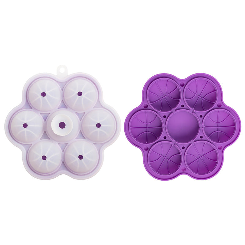 7-hole spherical silicone ice mold, view 3 - MRSLM
