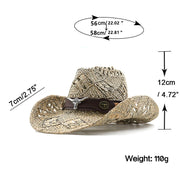 straw cowboy hat, view 2 - MRSLM