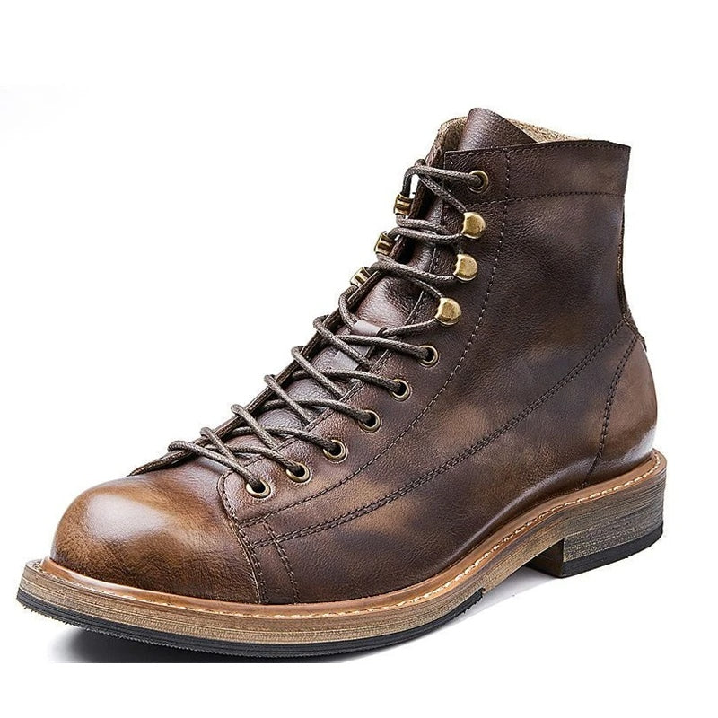 handmade british men's motorcycle leather boots, view 9 - MRSLM