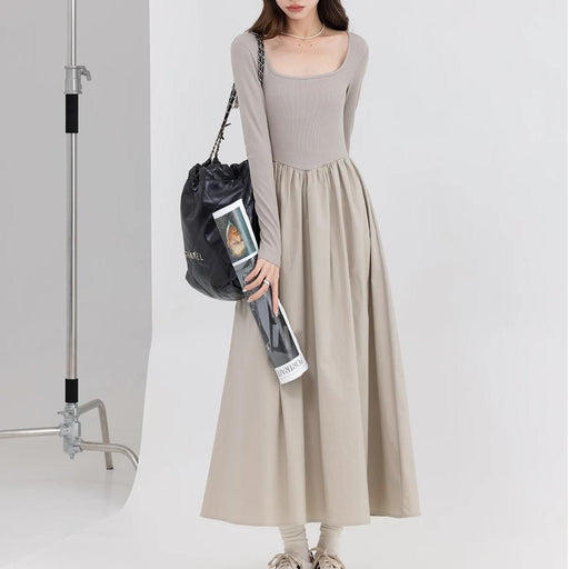 square neck casual dress - MRSLM