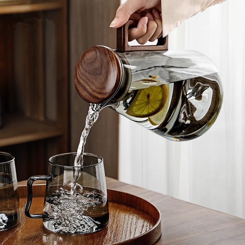 heat-resistant glass cup set with kettle, view 3 - MRSLM