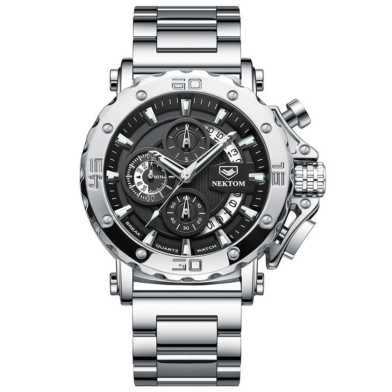 thick men's quartz watch, view 5 - MRSLM
