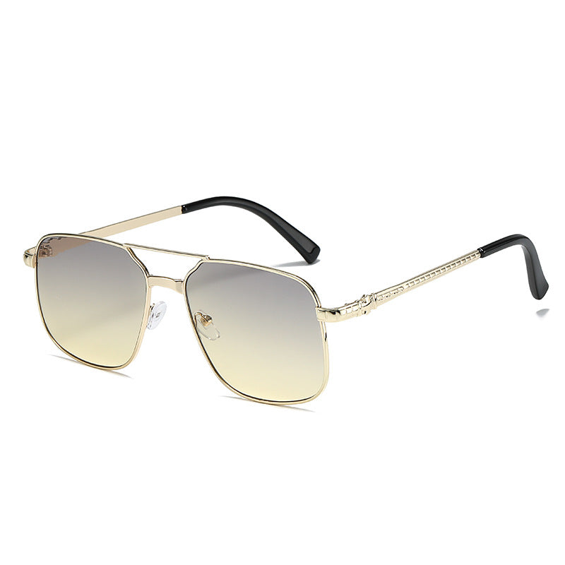 metal square frame sunglasses, view 3 - MRSLM