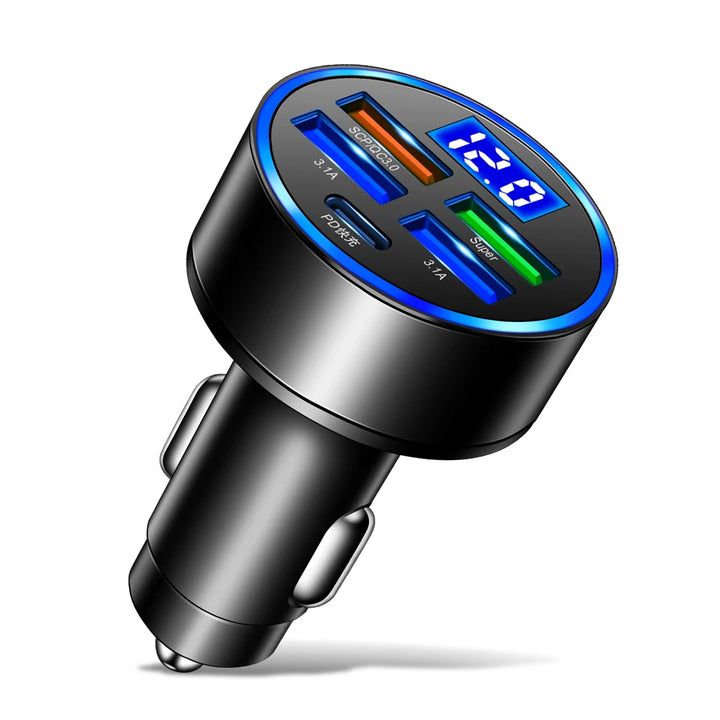 250W LED Car Charger with 5 Ports
