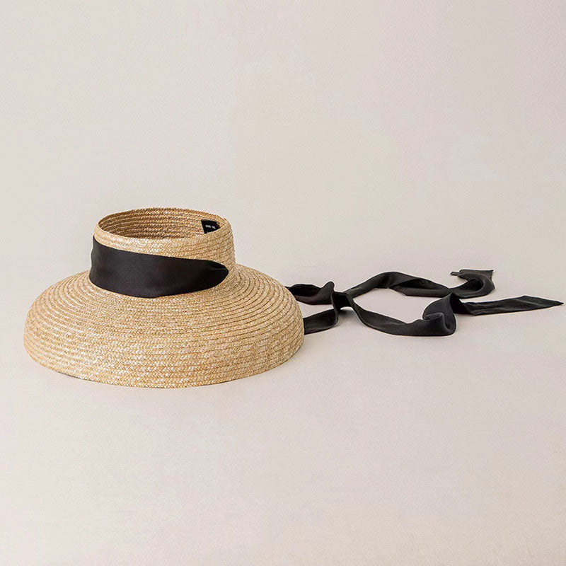 wide brim summer beach straw hat, view 2 - MRSLM