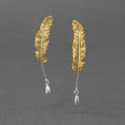 feather s925 sterling silver earrings, view 3 - MRSLM