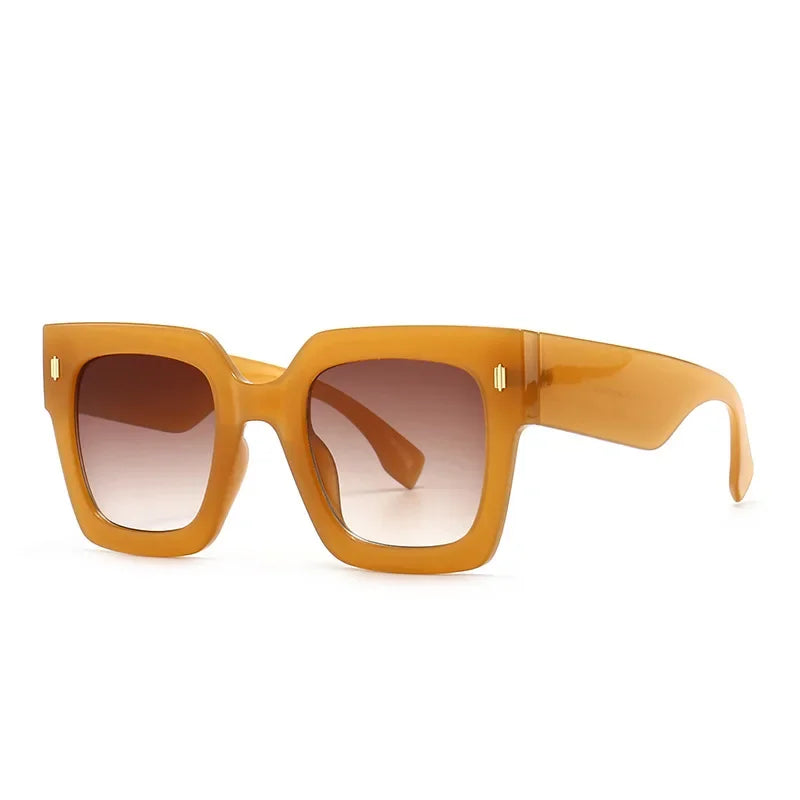 retro square frame cat eye sunglasses, view 4 - MRSLM