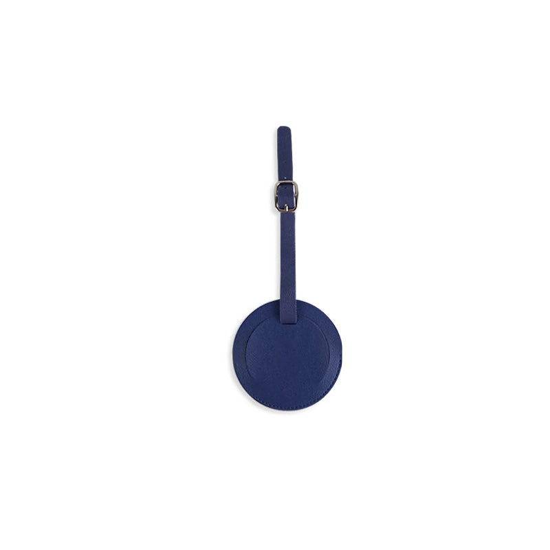 round pu leather luggage tag, view 3 - MRSLM