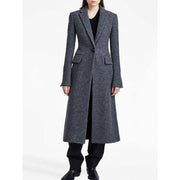 elegant woolen long coat for women, view 2 - MRSLM